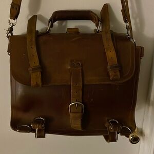 Vintage Saddleback leather briefcase bag